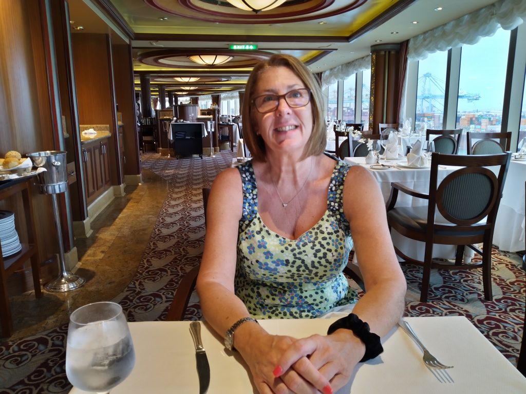 Jane at lunch in the Pricess Grill dining room