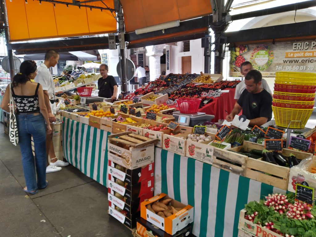 Antibes Market, a sea of fruit and vegetables.