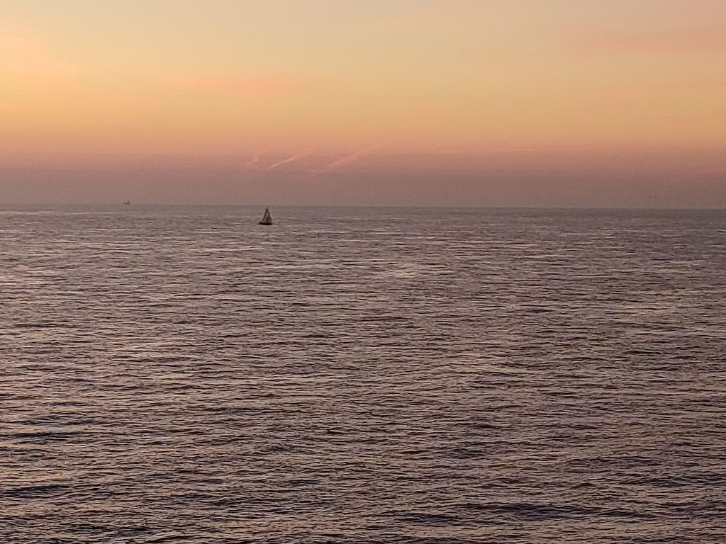 Yacht on a calm North Sea