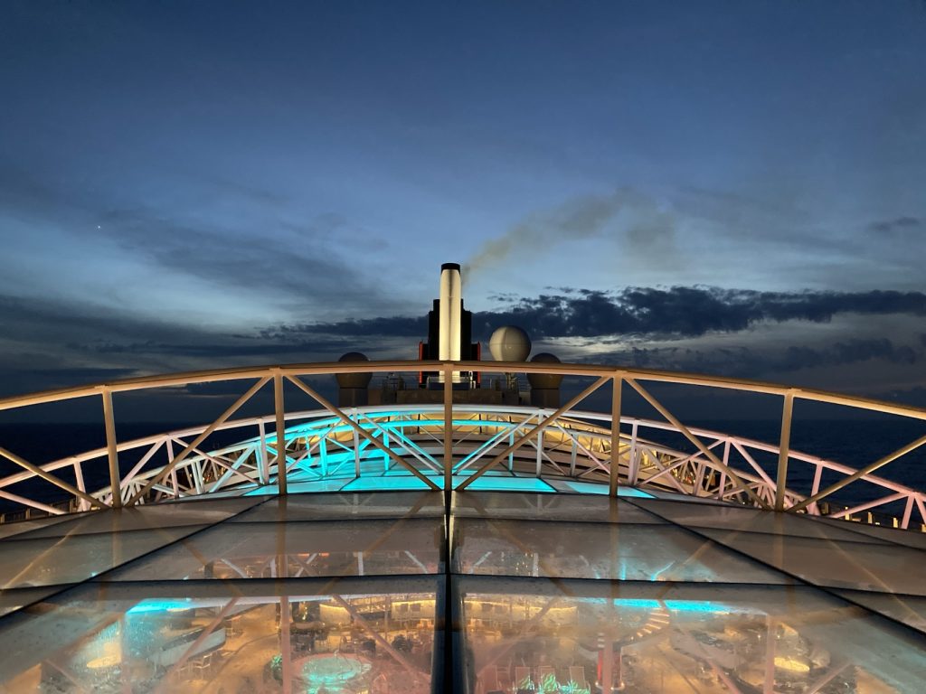 Evening view over the Pavilion Pool