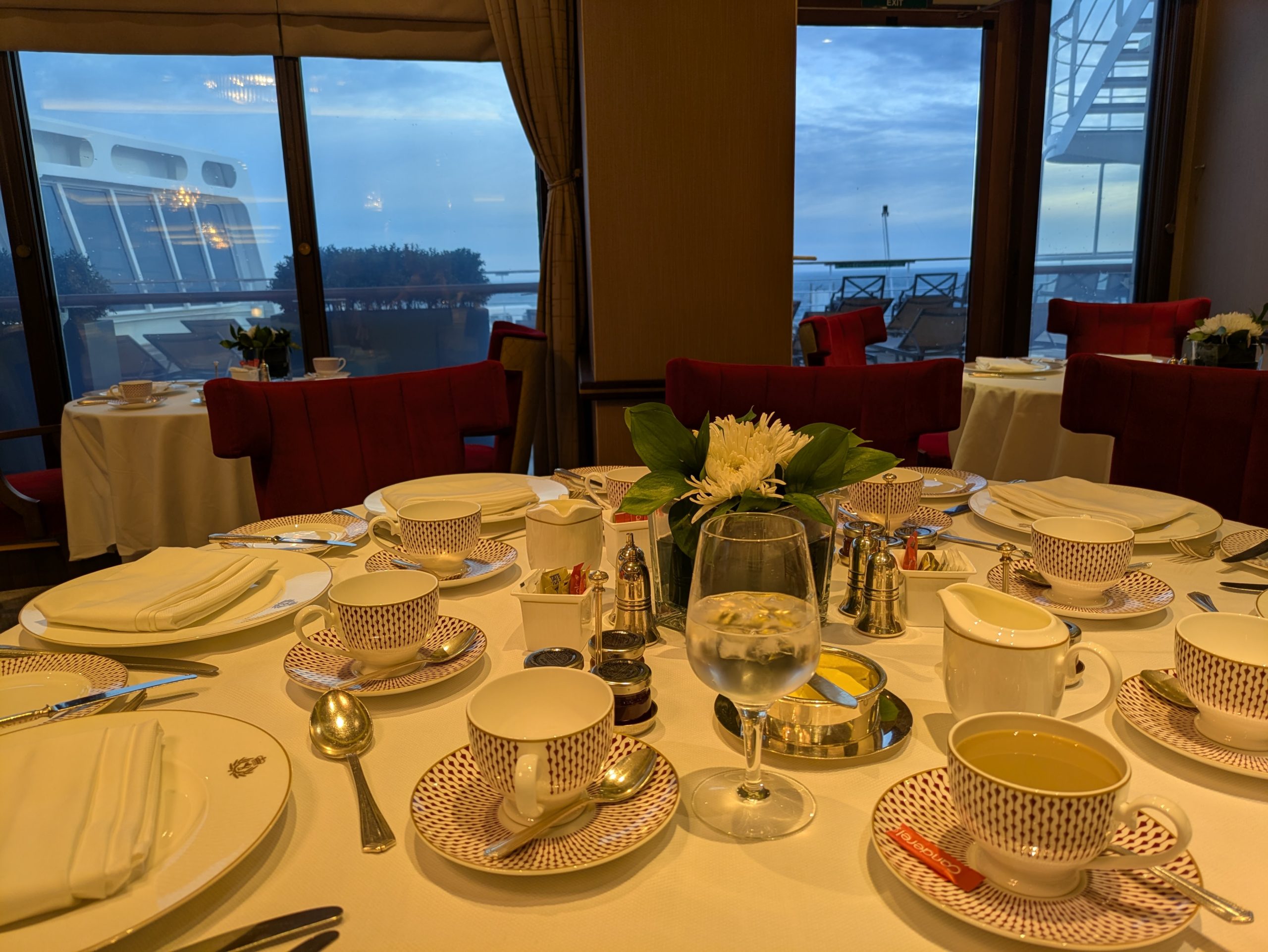 Our table, with only me at breakfast - Day 2