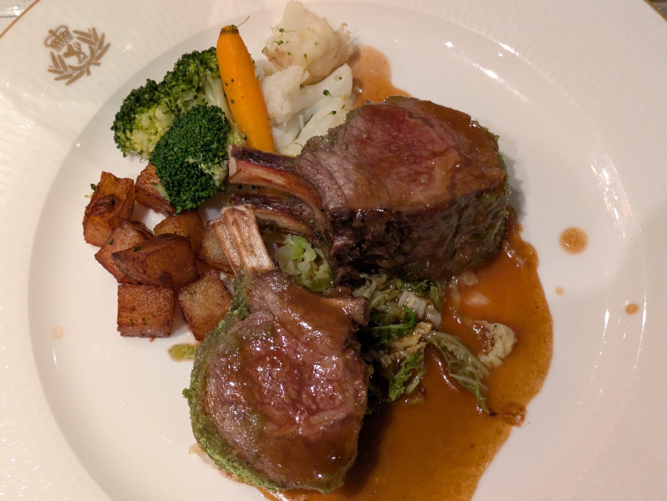 Rack of Lamb, Entree in the Queens Grill