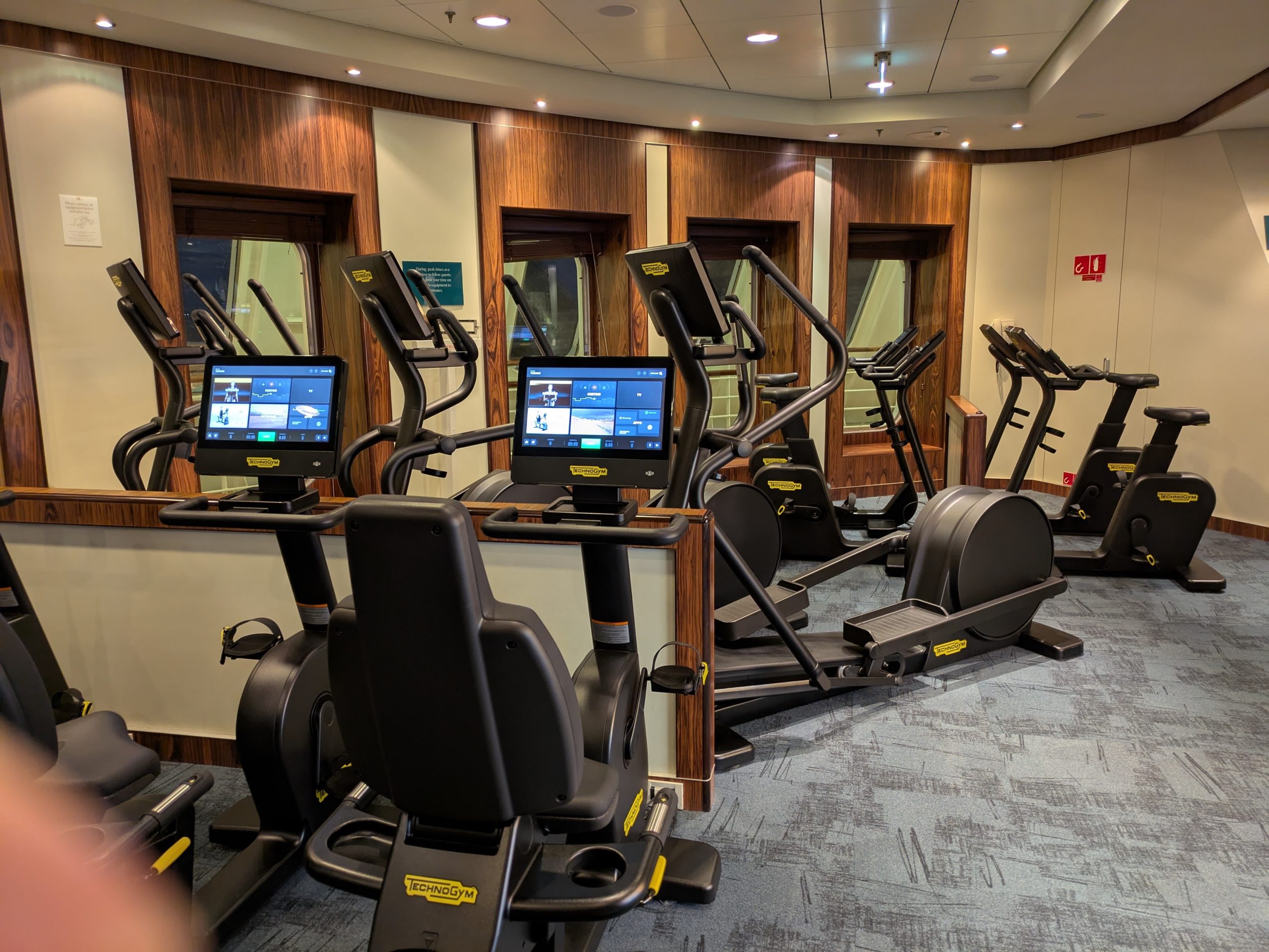 Various pieces of gym equipment in the fitness centre